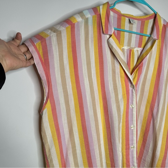 Old Navy Pastel Rainbow Striped Flowy Sleeveless Blouse, Women’s Plus Size 2X - Picture 3 of 8